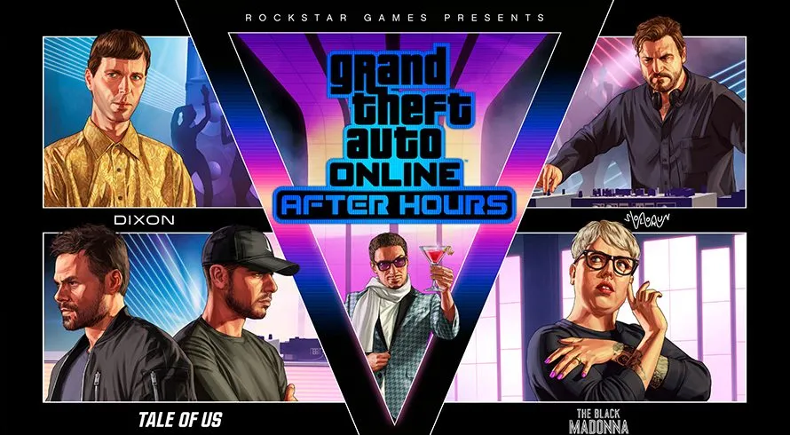 Portada de GTA Online After Hours con Dixon, Solomun, Tale of Us y The Black Madonna